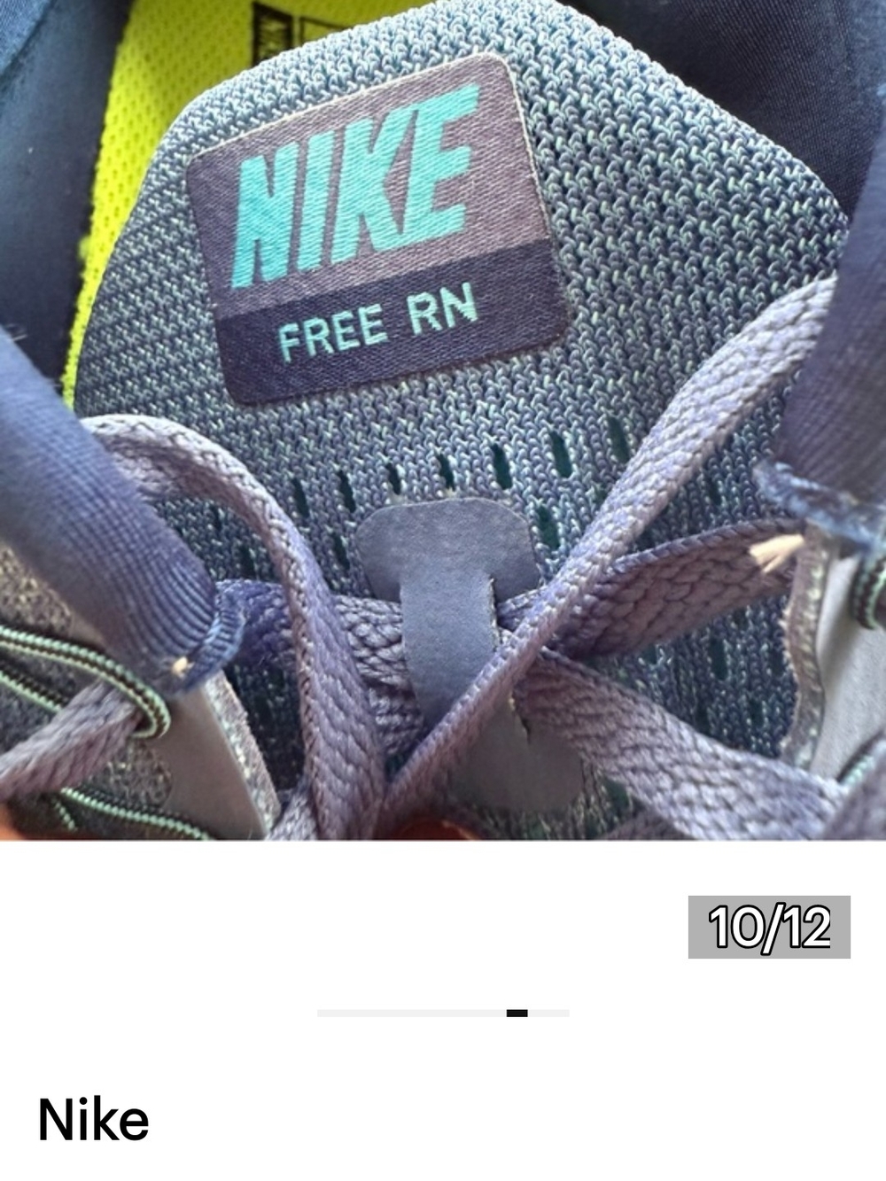 Nike Blue Running Shoe with Aqua Swoosh - Picture 9 of 11